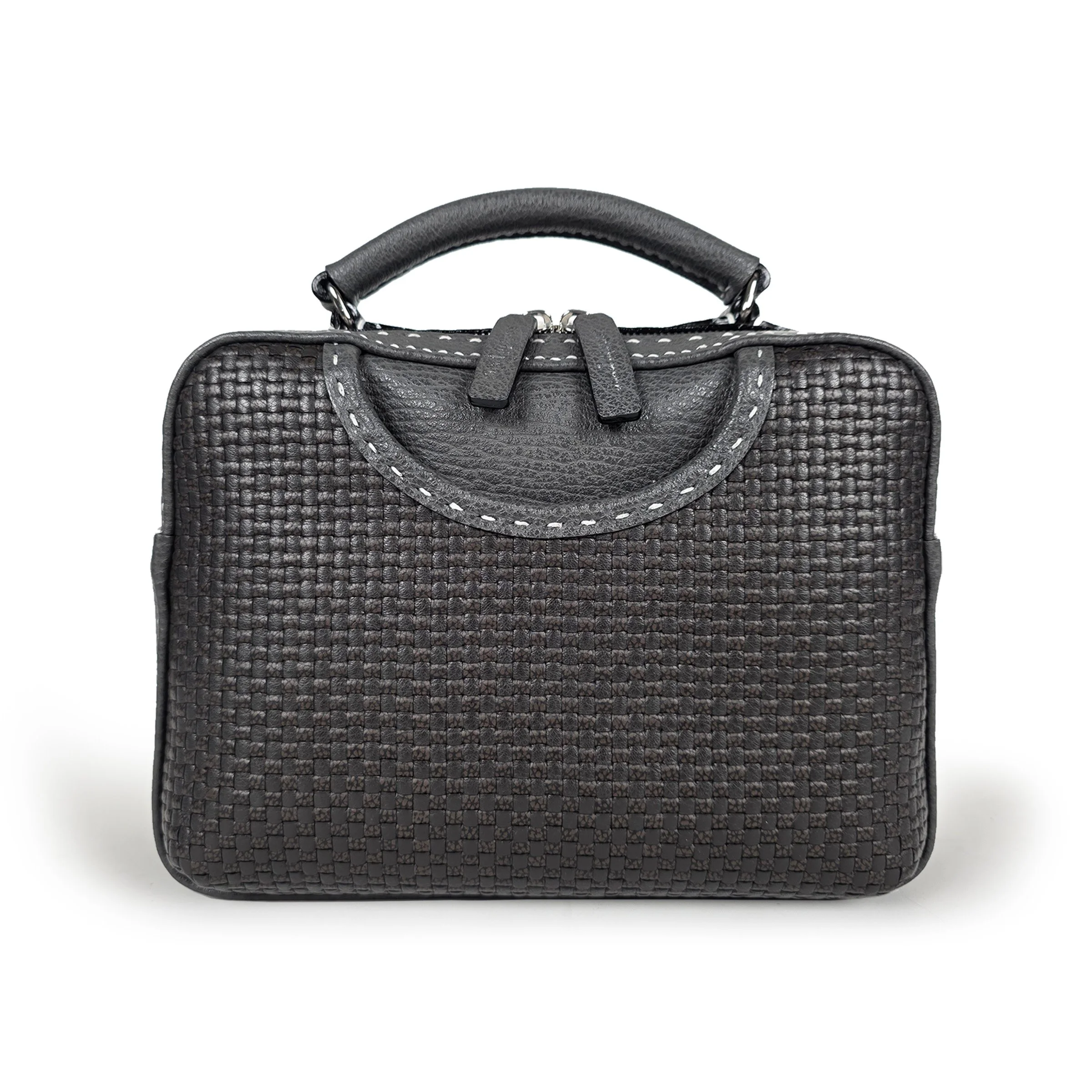 ash/black brown woven