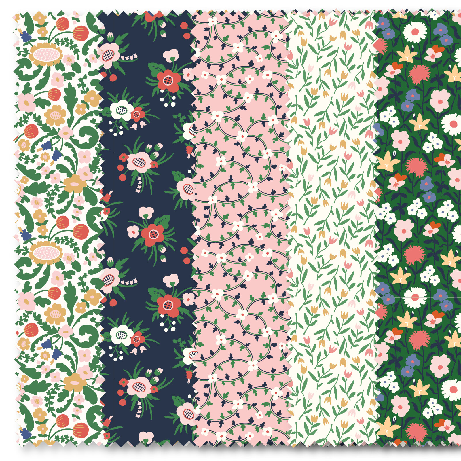Nordic Spring 610105 Felicity Fabric Helena Nilsson Quilters Cotton 1/2 Yard + Coolness