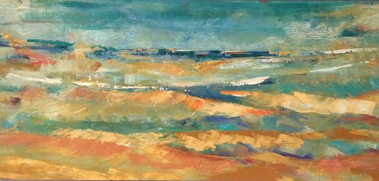 Tidelines. Oils. 90 x 50. 2015