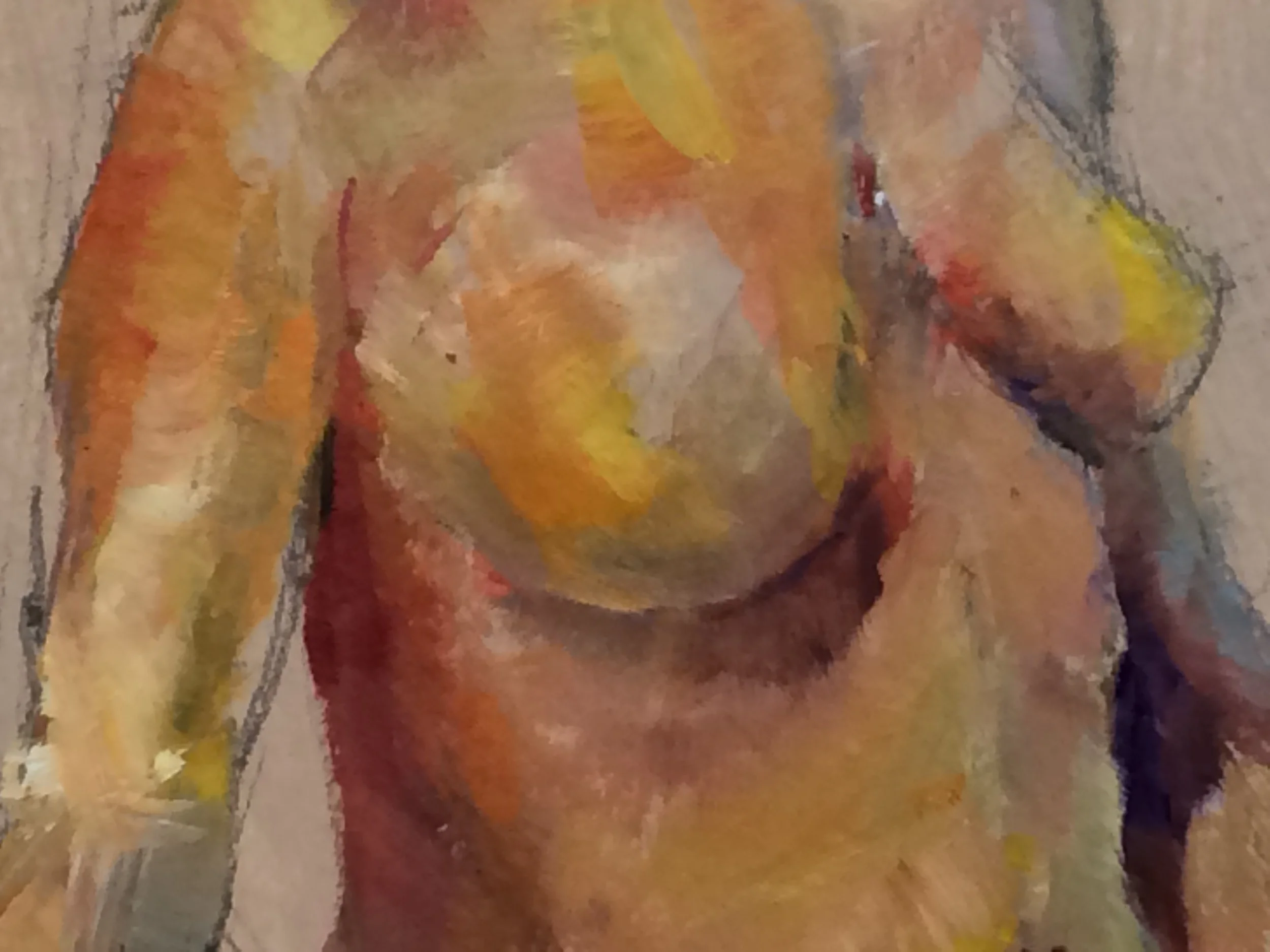  Detail from the latest life drawing session. Francesca/Nov 