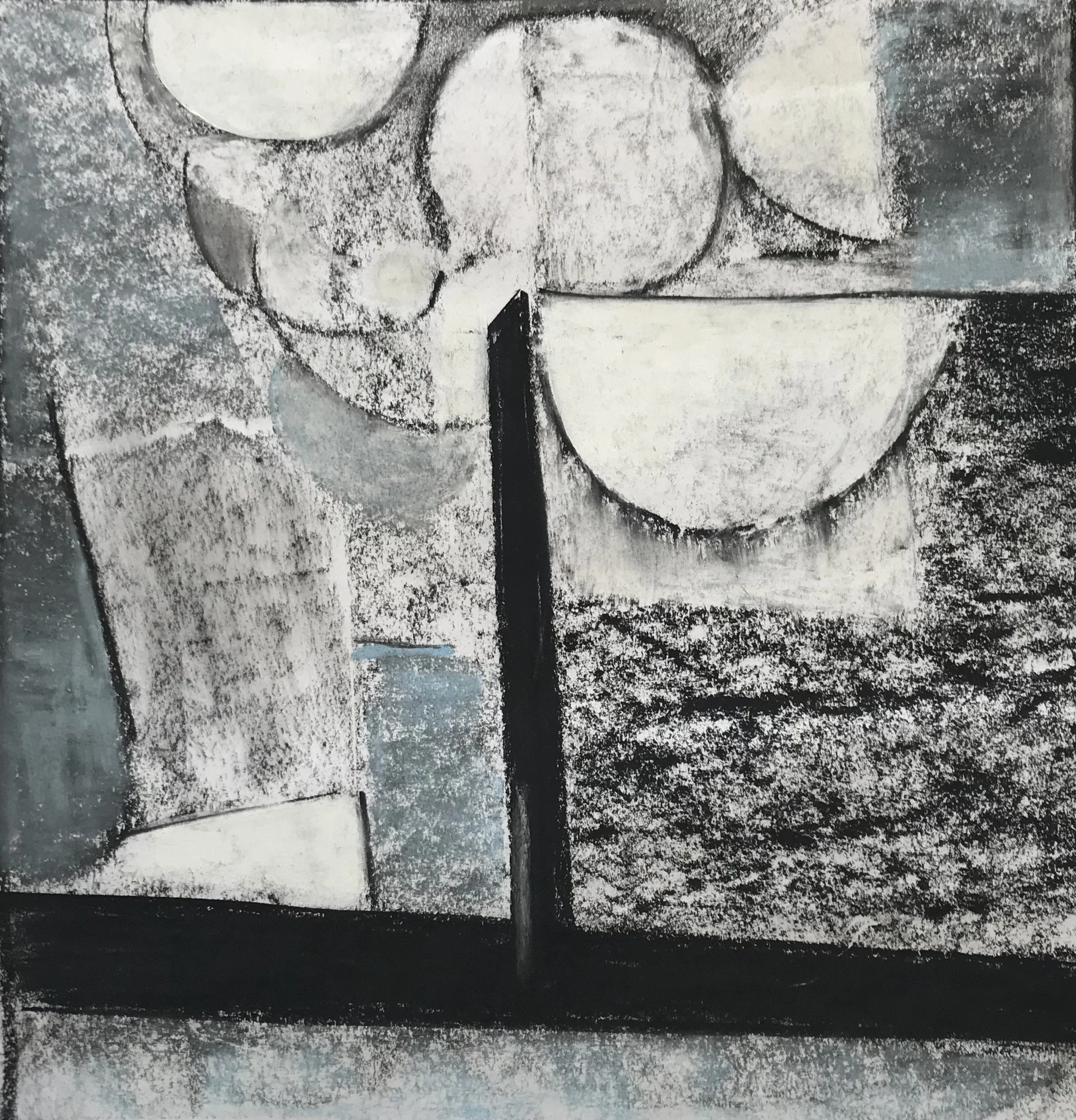 Framed.47 x 47cm.  Mixed media on paper