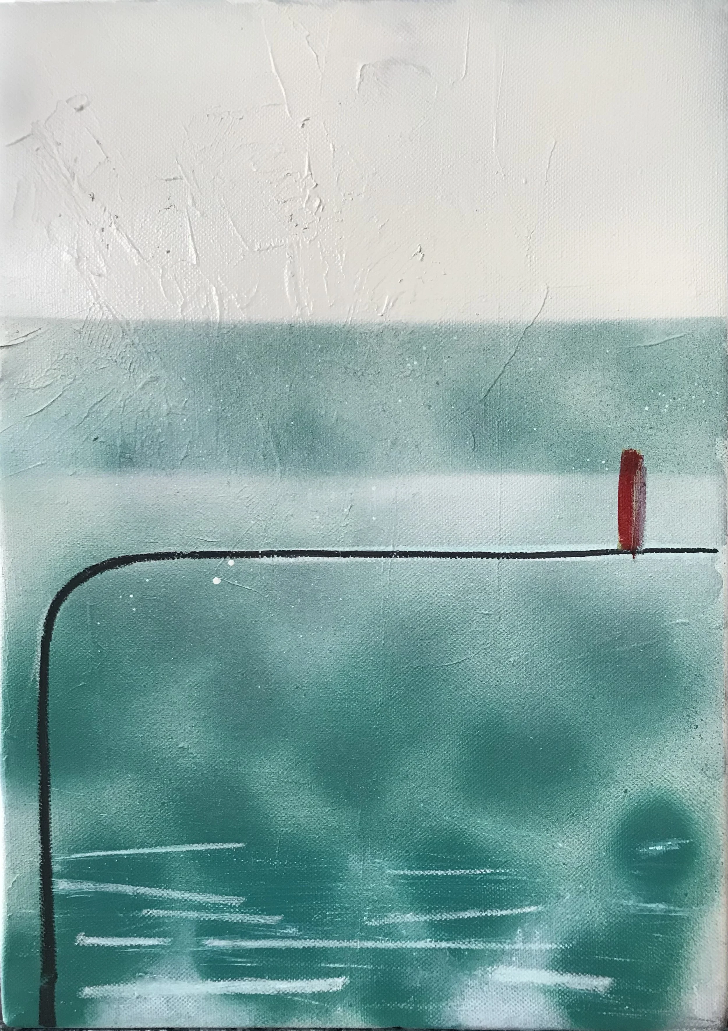 Unframed. Mixed media on paper