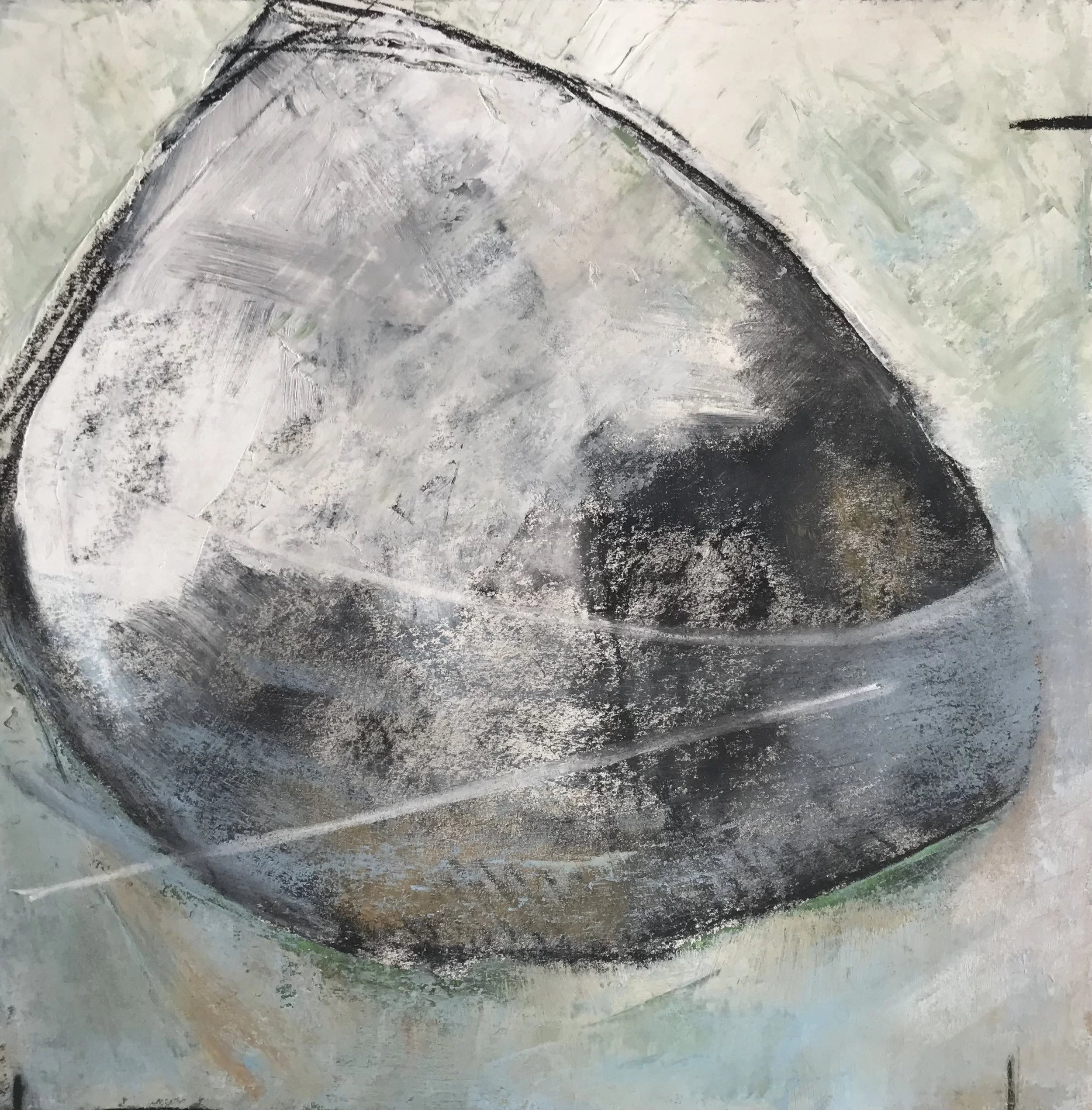 Framed. 48 x 48cm . Acrylic on paper