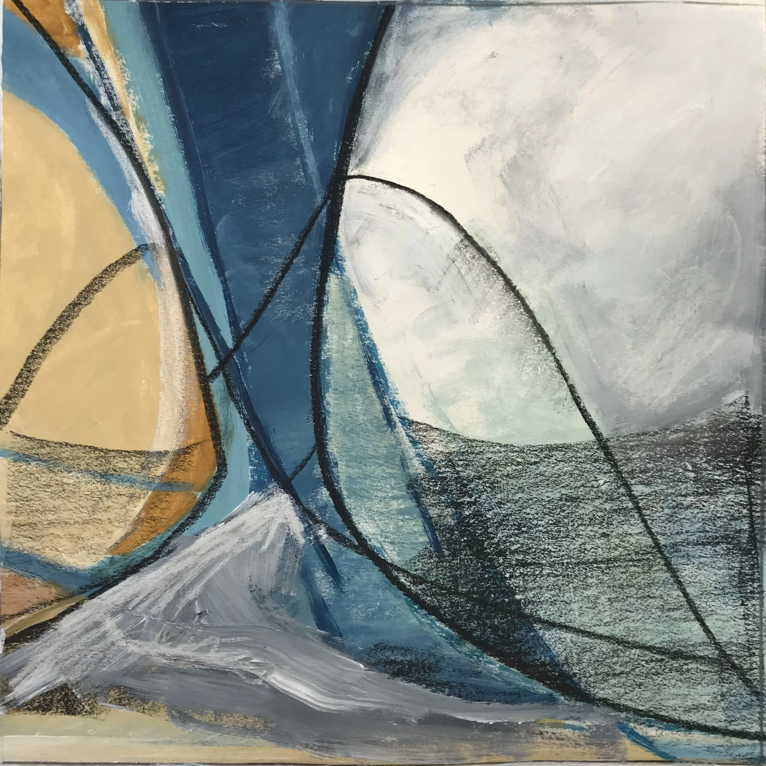 Framed. 55 x 55cm. Acrylic on paper