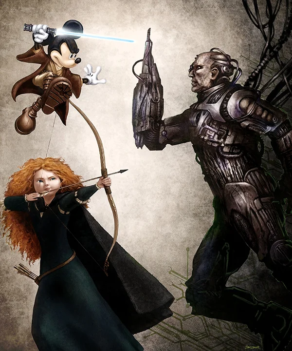 Jedi Mickey & Merida vs Borg