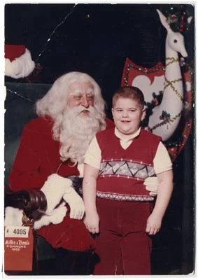 Charlie with Santa circa 1959