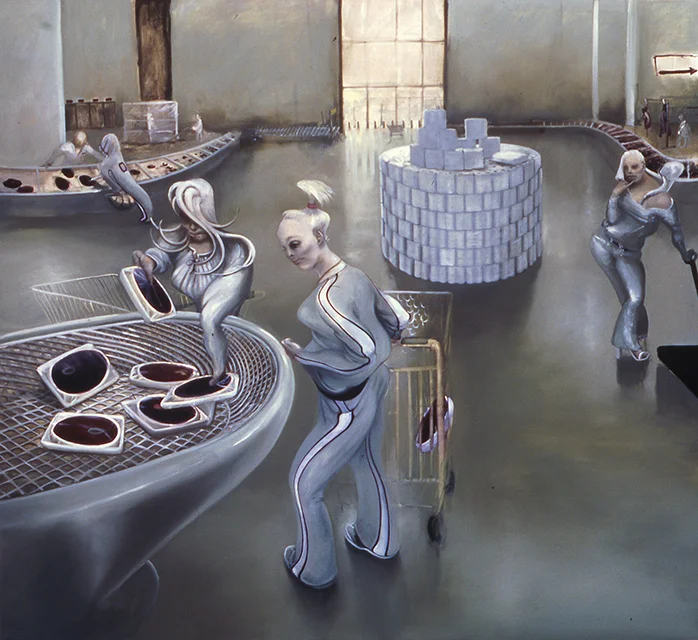 Shopping, 2005, oil on linen, 70 x 76 inches