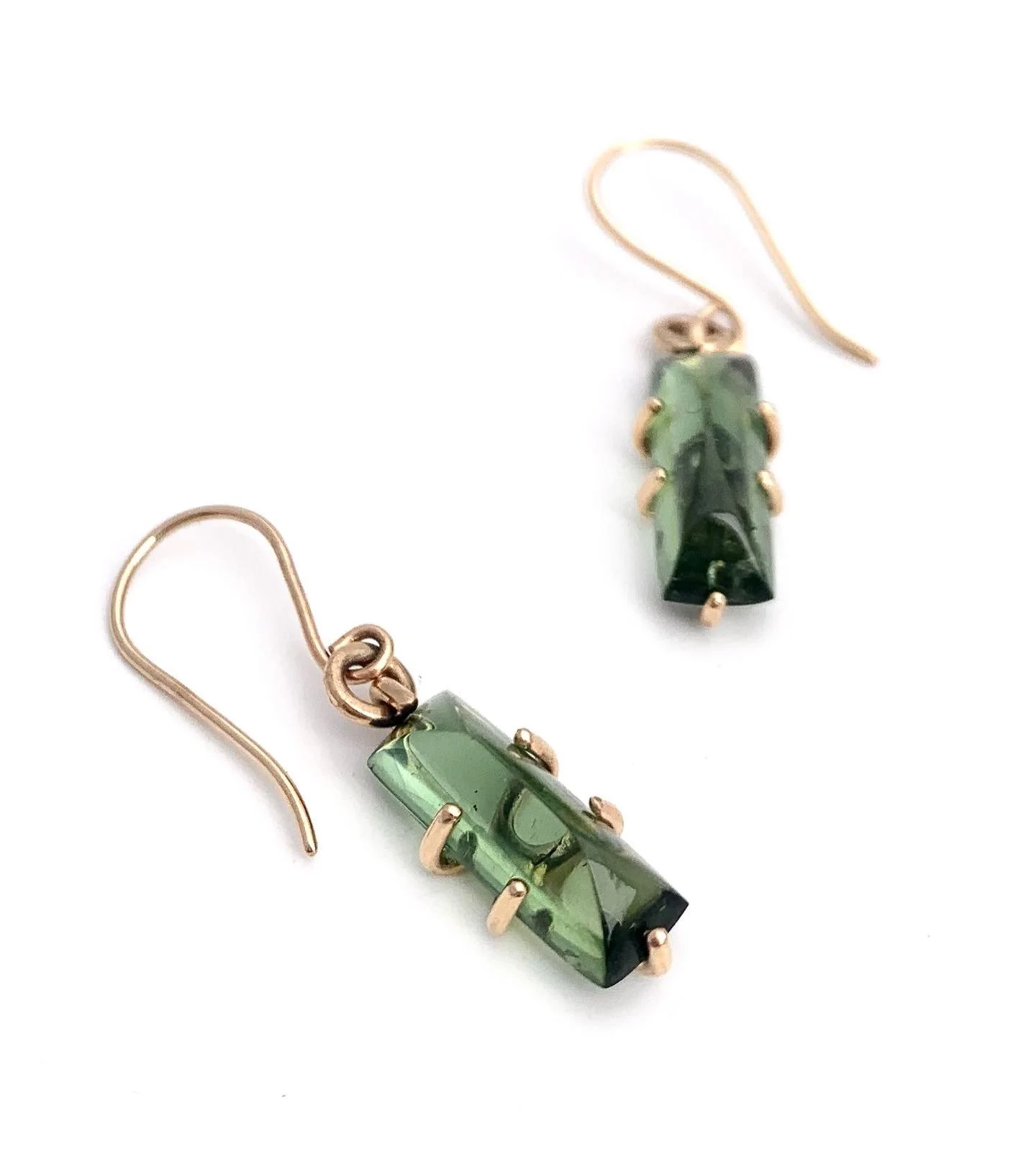 Green Tourmaline + 14k Gold