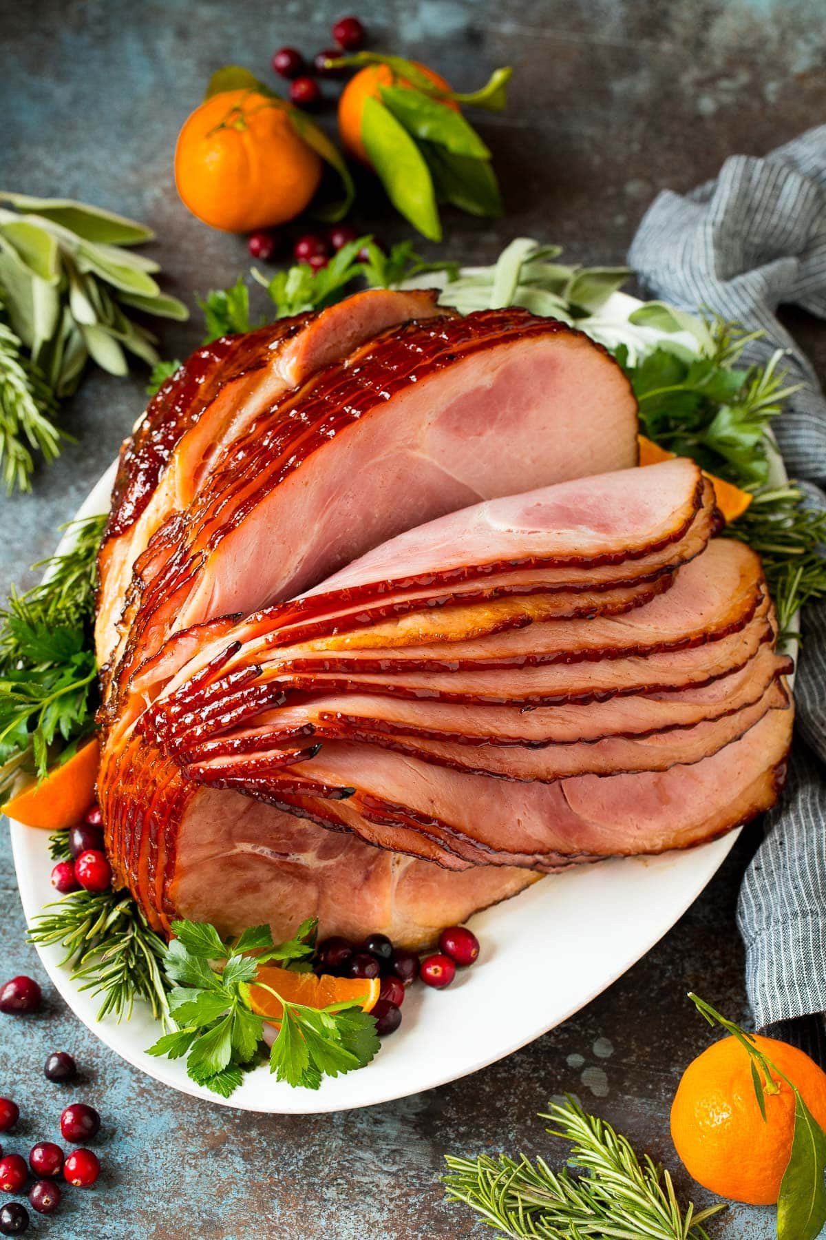 Pomegranate and Honey Glazed Spiral Ham