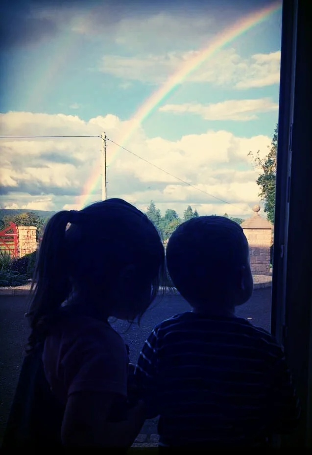 Rainbows come through the clouds so that even in the darkest and dreariest moments we can see a possibility of hope