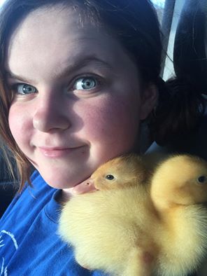 Chloe and Ducklings.jpg