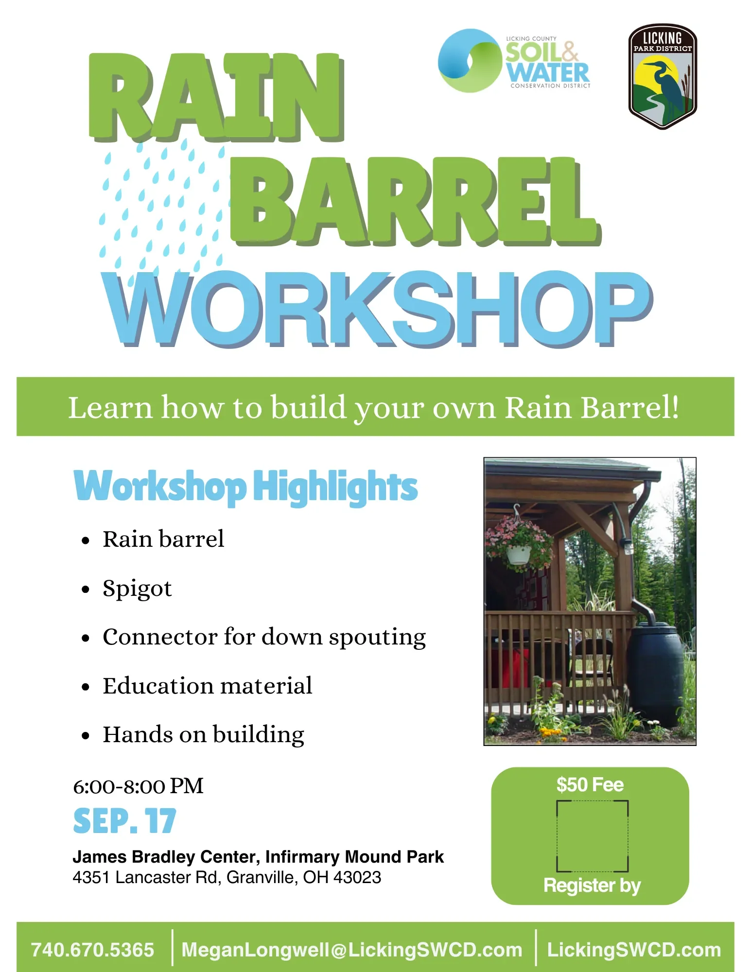 Rain Barrell Workshop, Learn how to build your own rain barrel