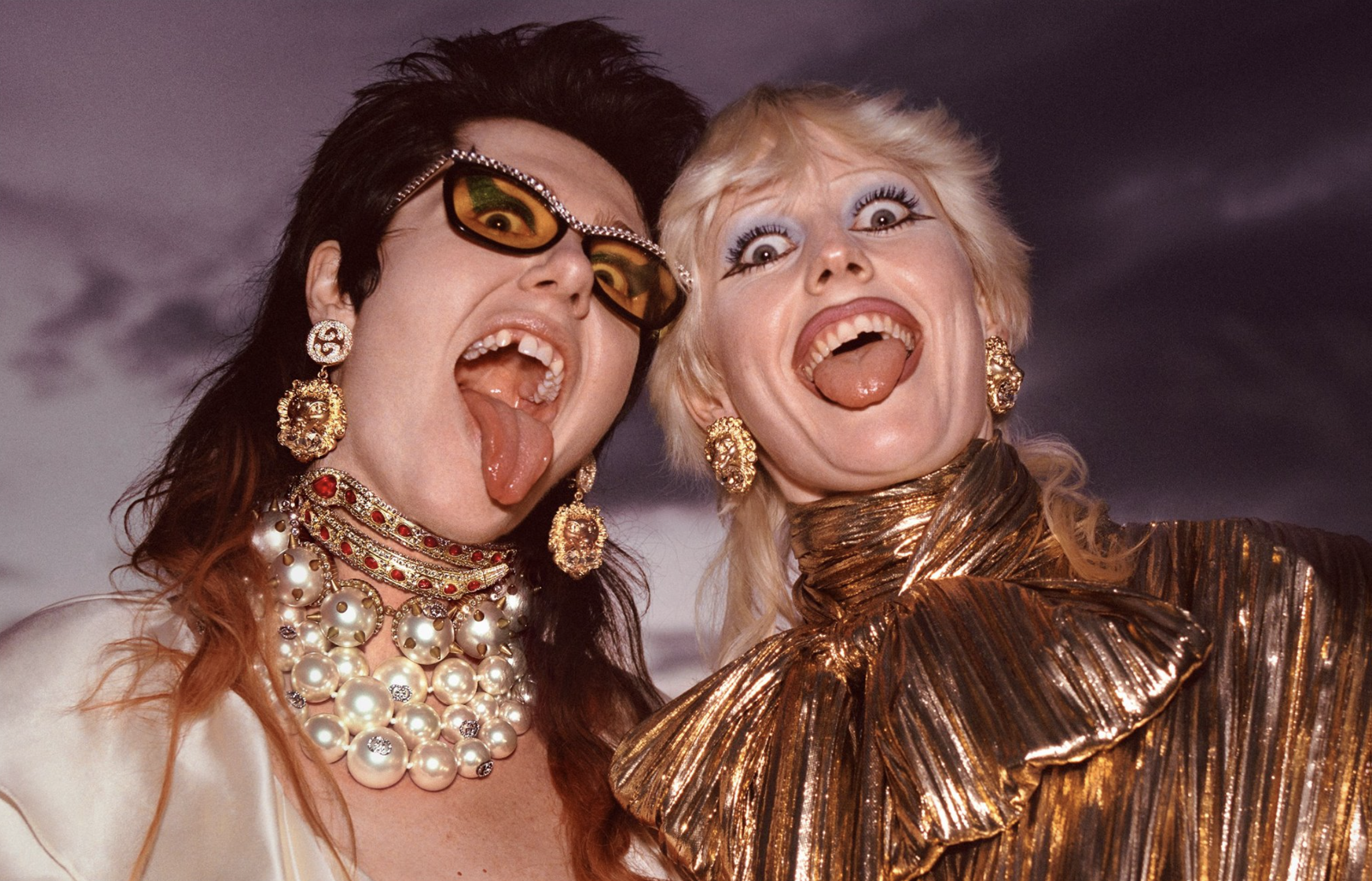 Dani and Amy Taylor from Amyl and The Sniffers appear in the Gucci Pre-Fall 2019 campaign