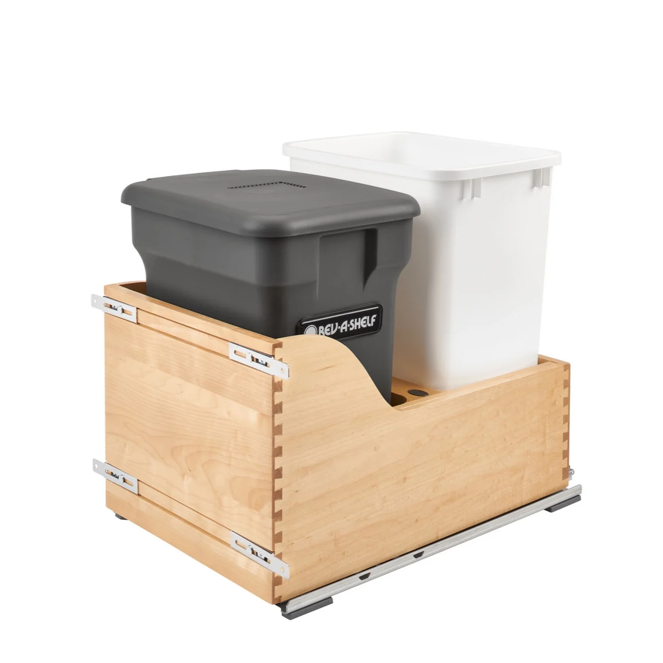 6-gallon Compo+ bin and white 35 qt. polymer waste container
