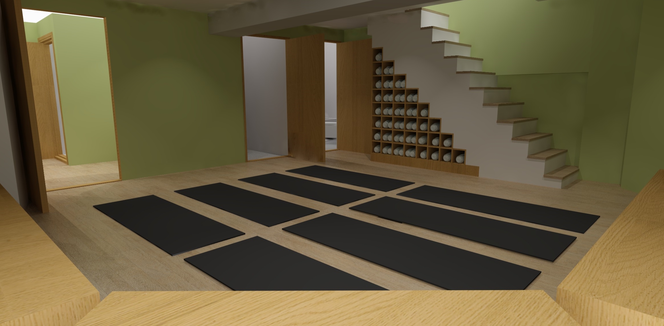 The second yoga studio for focused training and smaller classes (without hot flow).