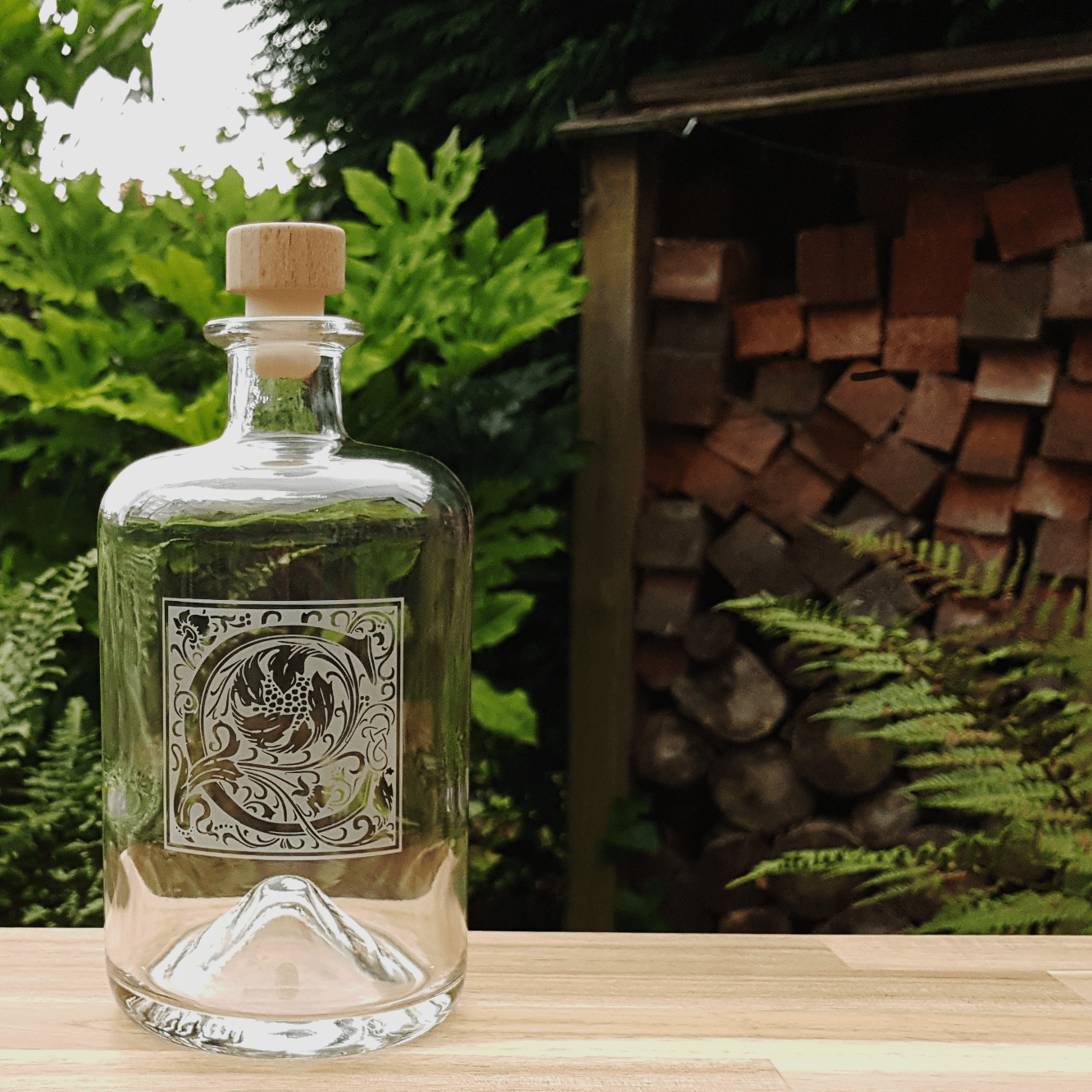 William Morris hand etched bottle | Blasted, Sheffield