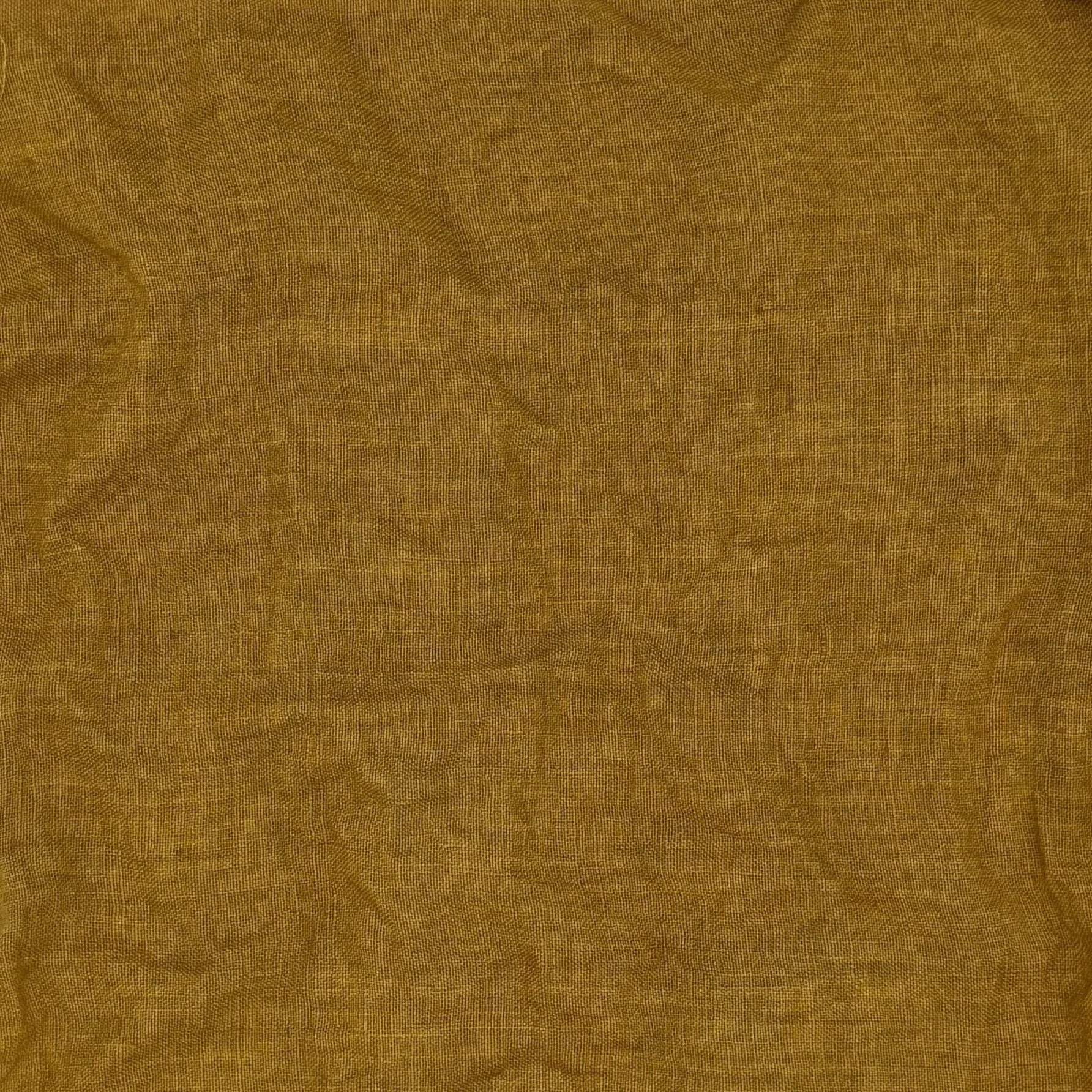 Linen dyed with Weld 50%WOF / Madder 5%WOF Iron Overdye