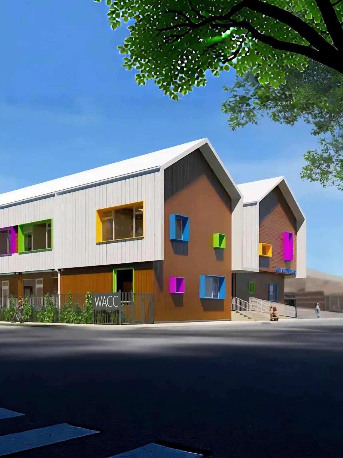 3D rendering of Wilcox Academy Central City, slated for completion in summer of 2026.