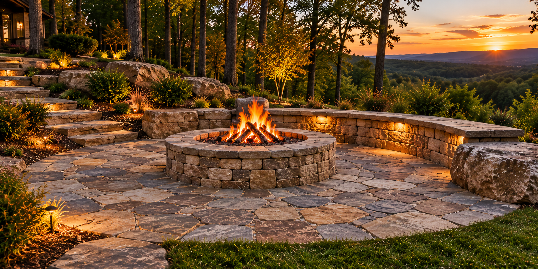 Golden Hour Stone Fire Pit Patio.png