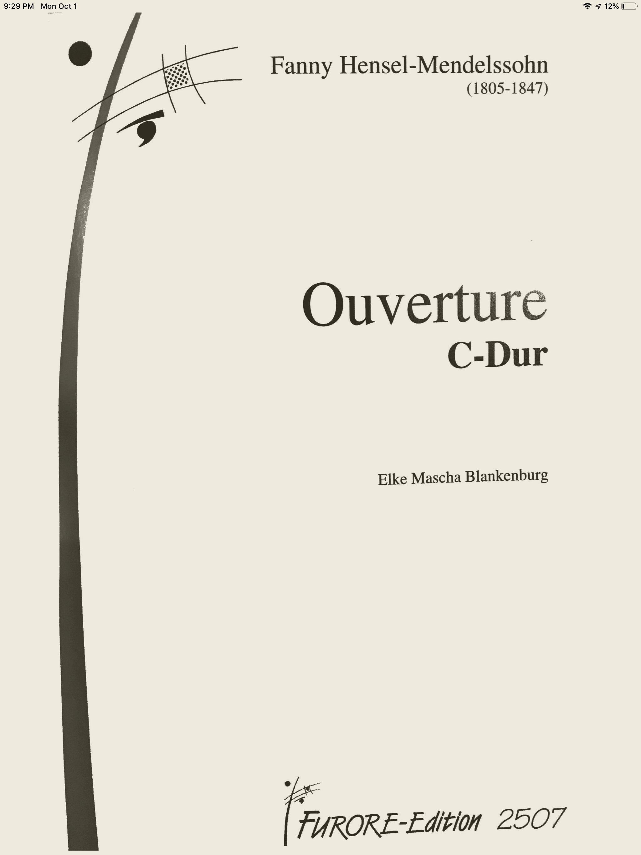 Mendelssohn-Hensel: Overture in C Major