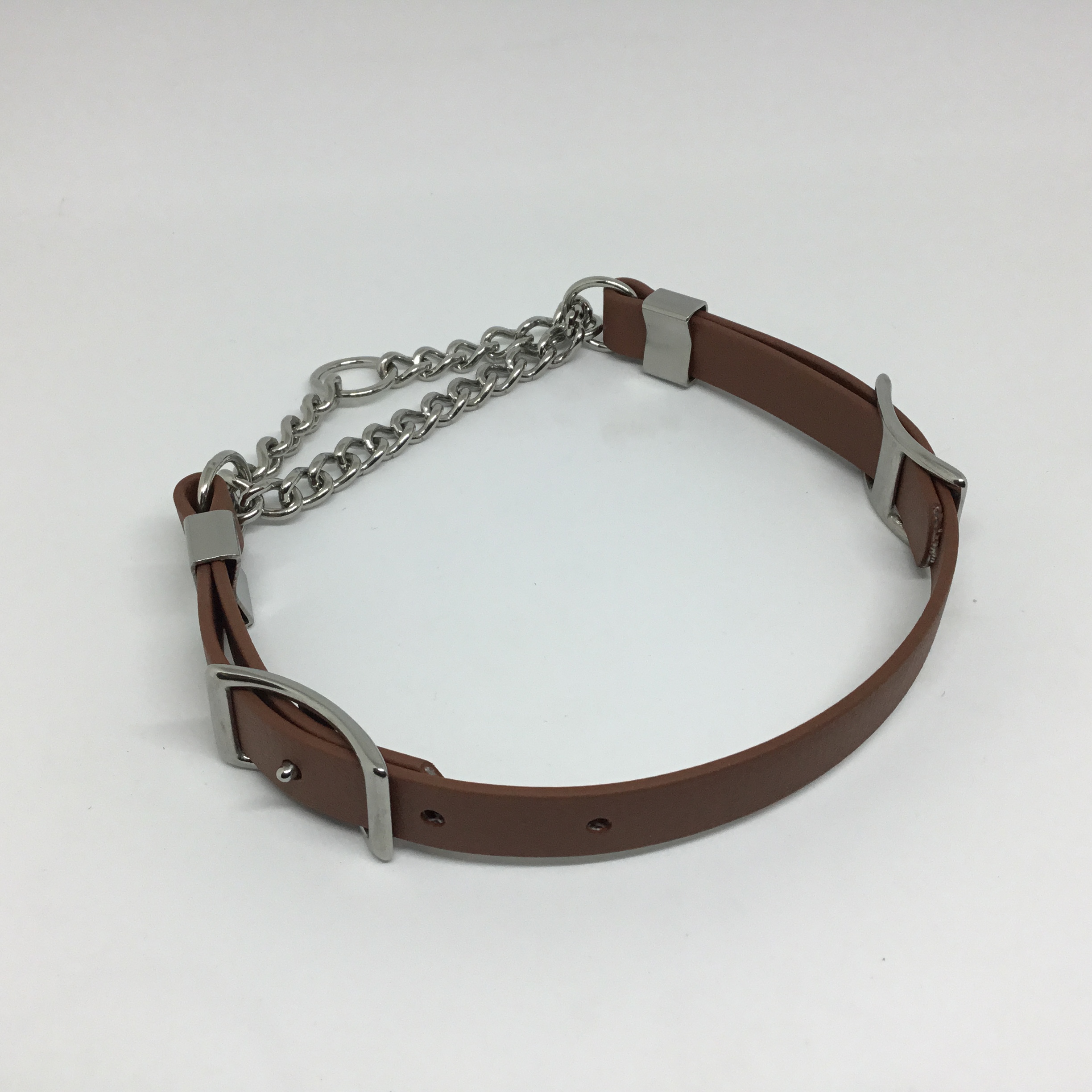 Beta BioThane Martingale Dog Collar in Caramel Brown