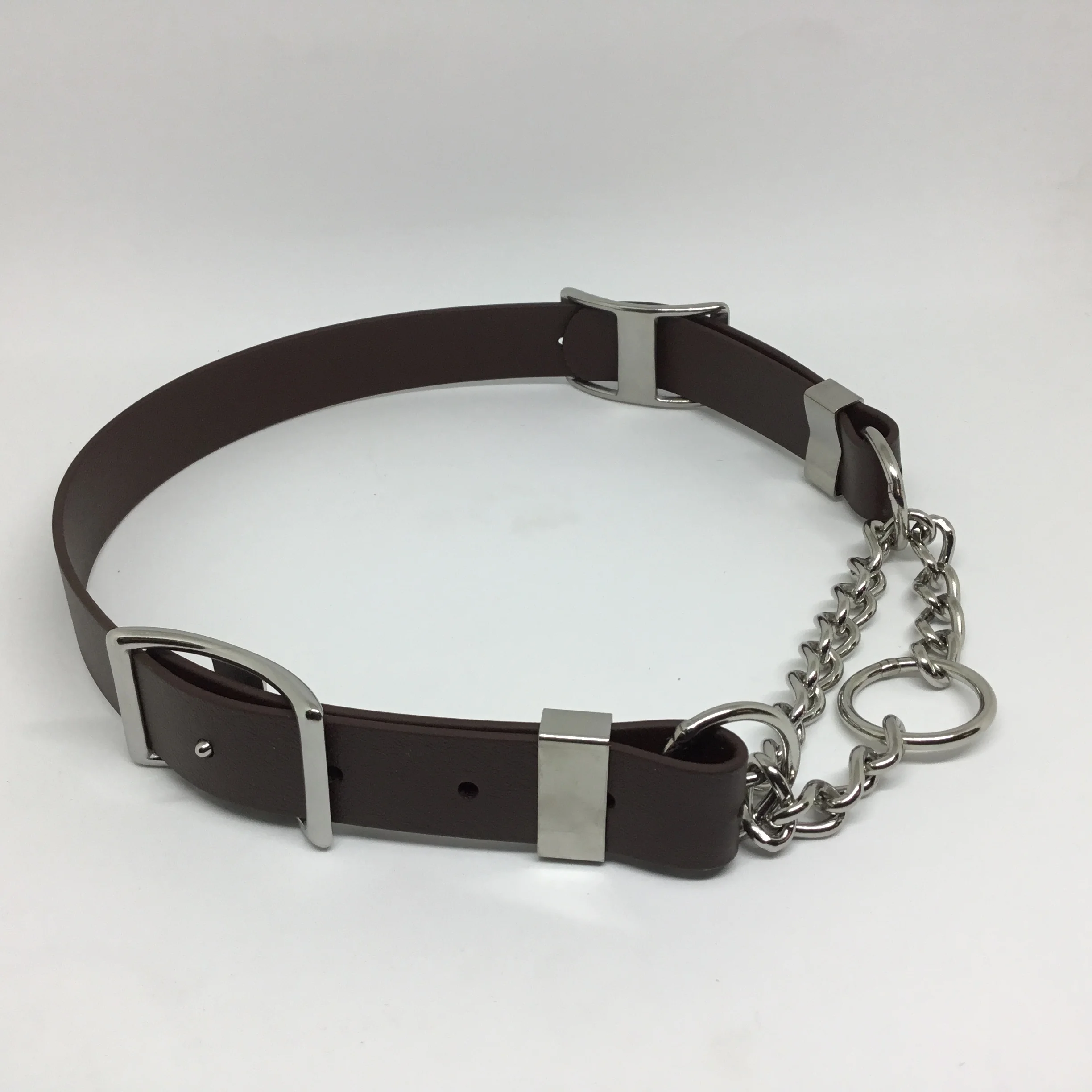 Beta BioThane®️ Adjustable Martingale Dog Collar Large Brown Chocolate