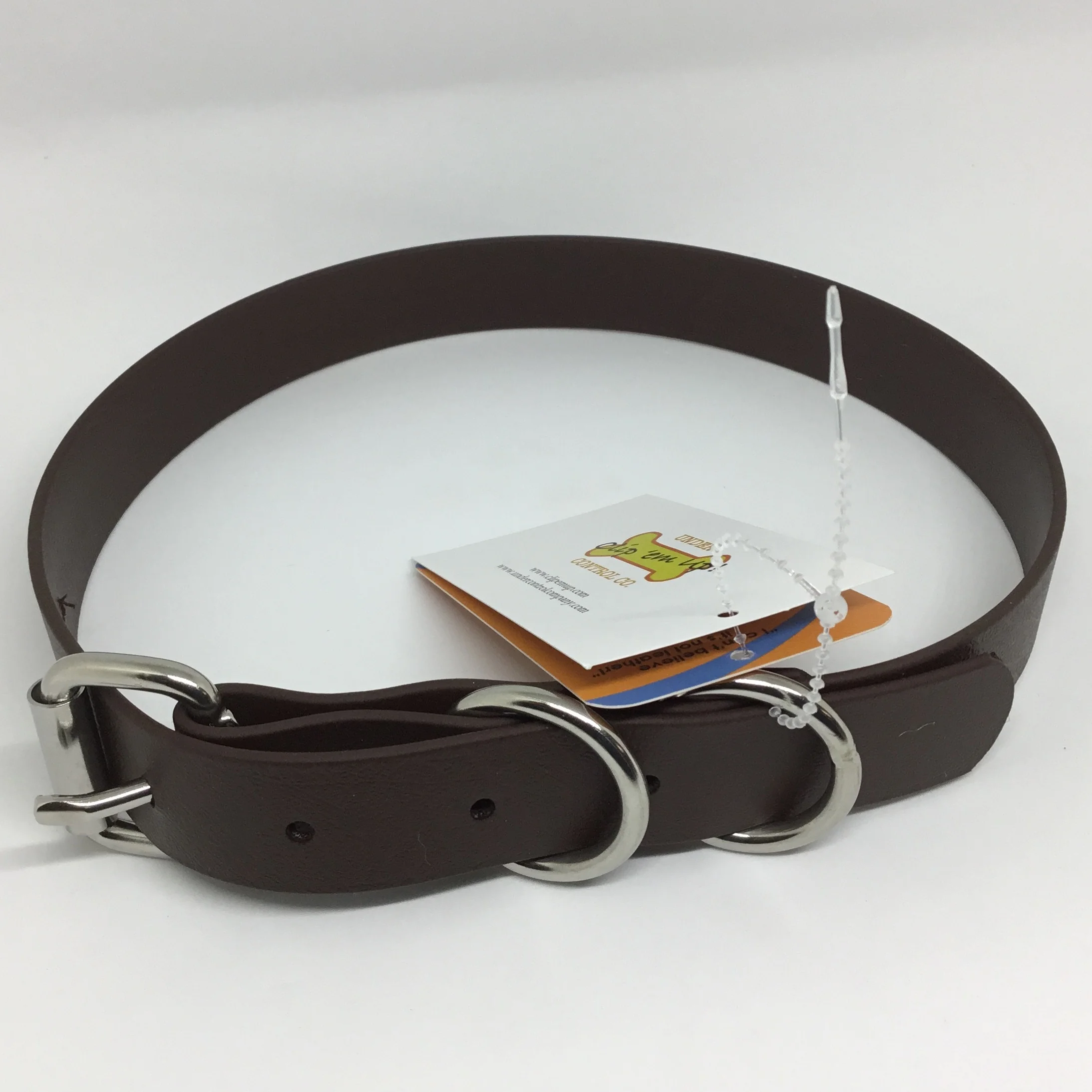 Beta BioThane®️ Flat Buckle Dog Collar Large (20" - 24") brown chocolate