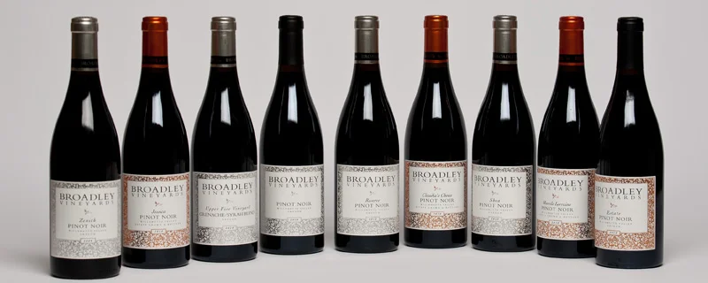 Broadley produces 10+ different Pinot Noirs, Chardonnay & Rose'