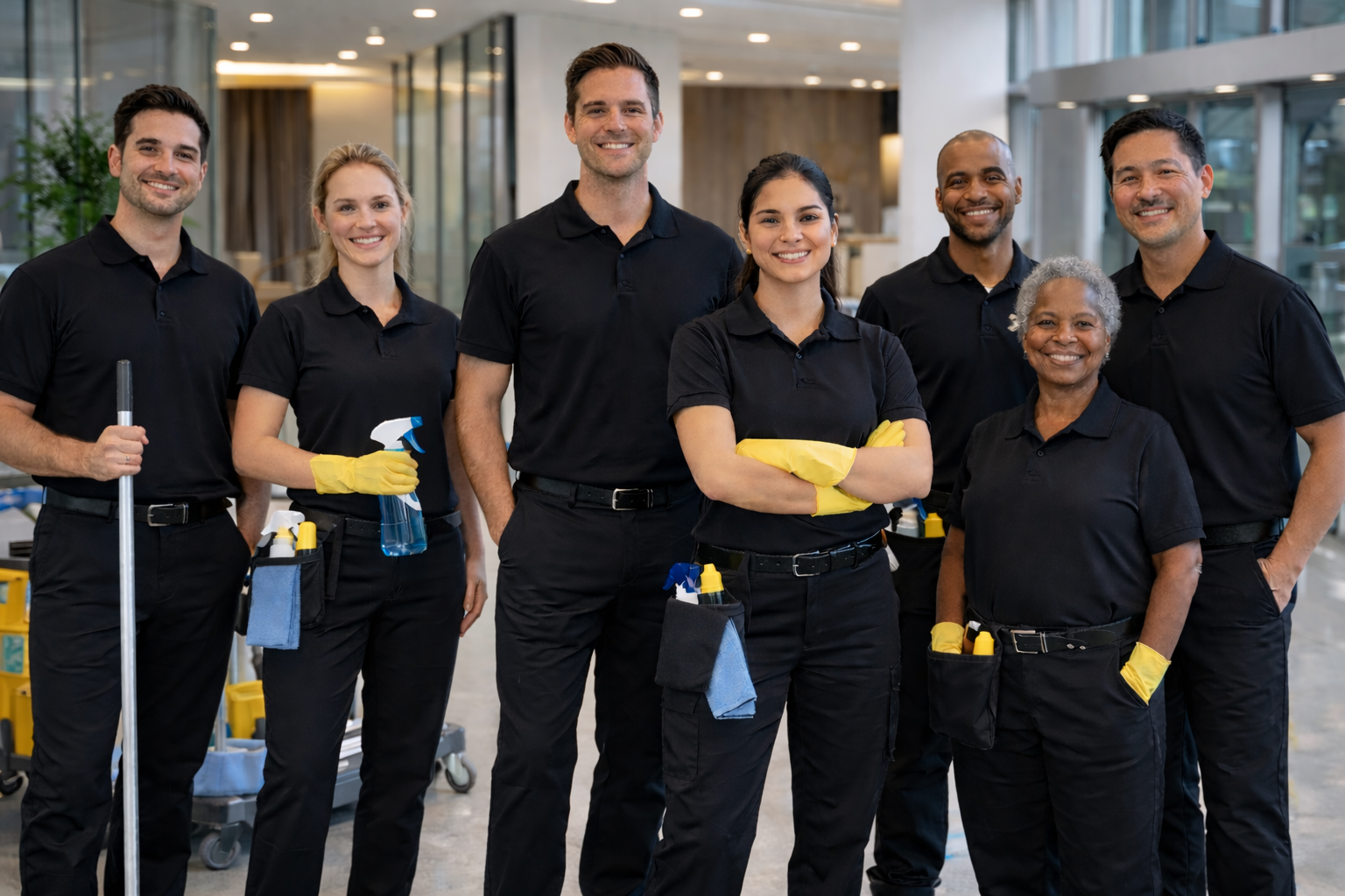 Professional commercial and residential cleaning team in West Palm Beach