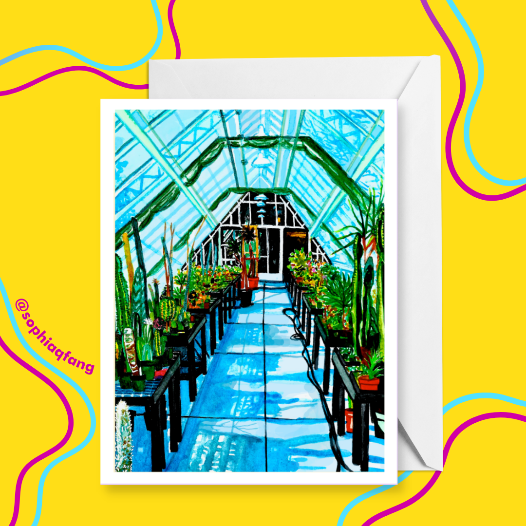 Volunteer Park Conservatory Seattle Watercolor Greeting Card $9