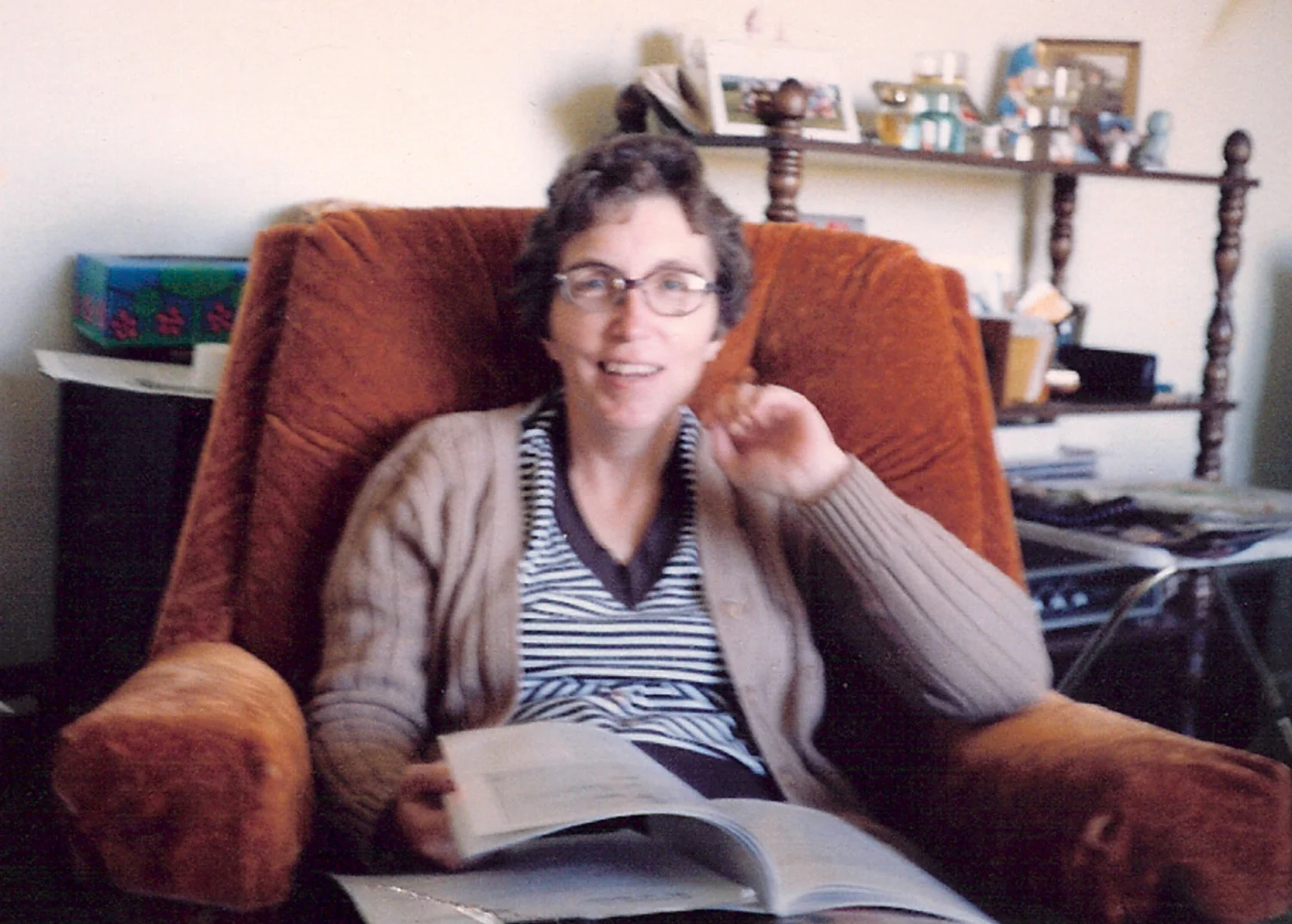 auGi's mom sitting in her fave chair circa 1977.