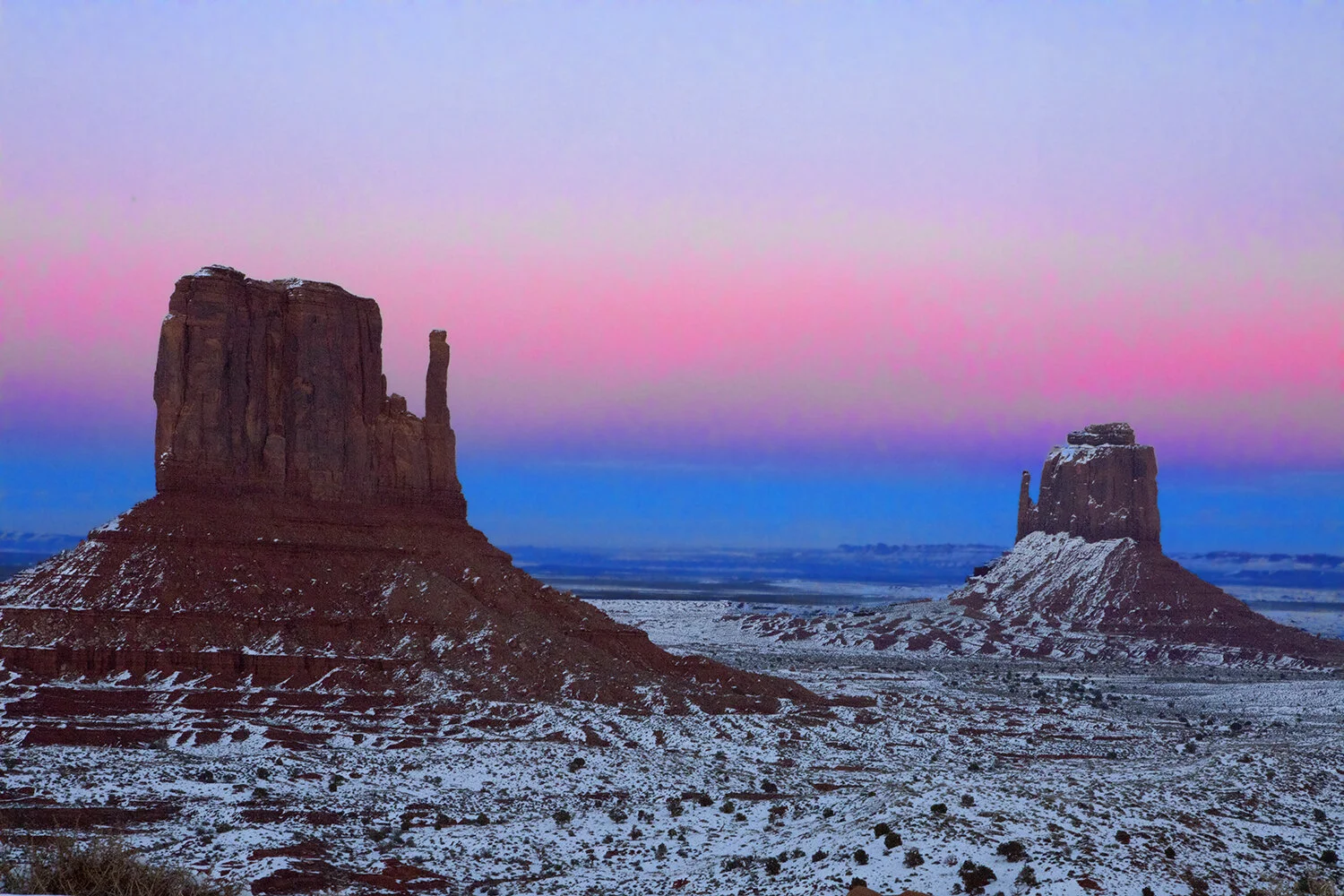 Sunrise and Snow in Monument Valley | Arizona   