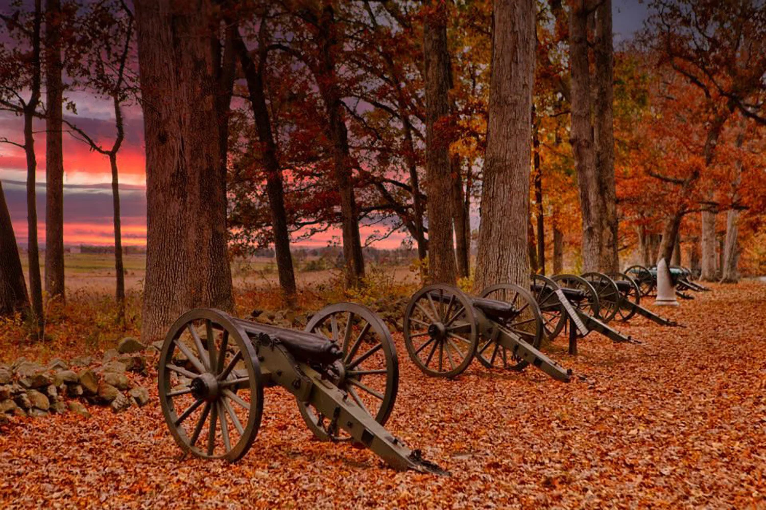 Artillery in the Sunset | Gettysburg, Pennsylvania