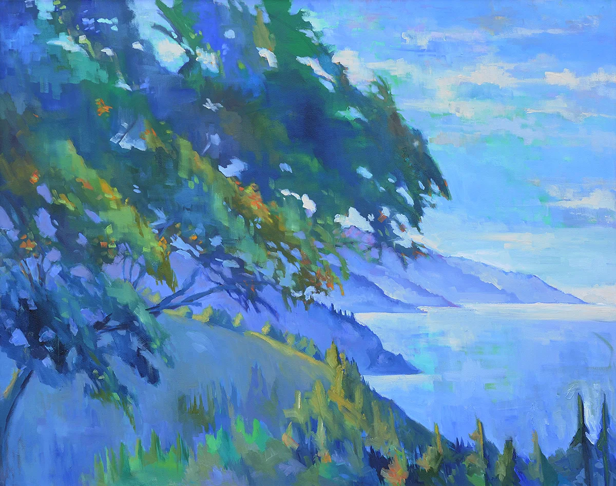 Oak Tree at Nepenthe, Spring Morning