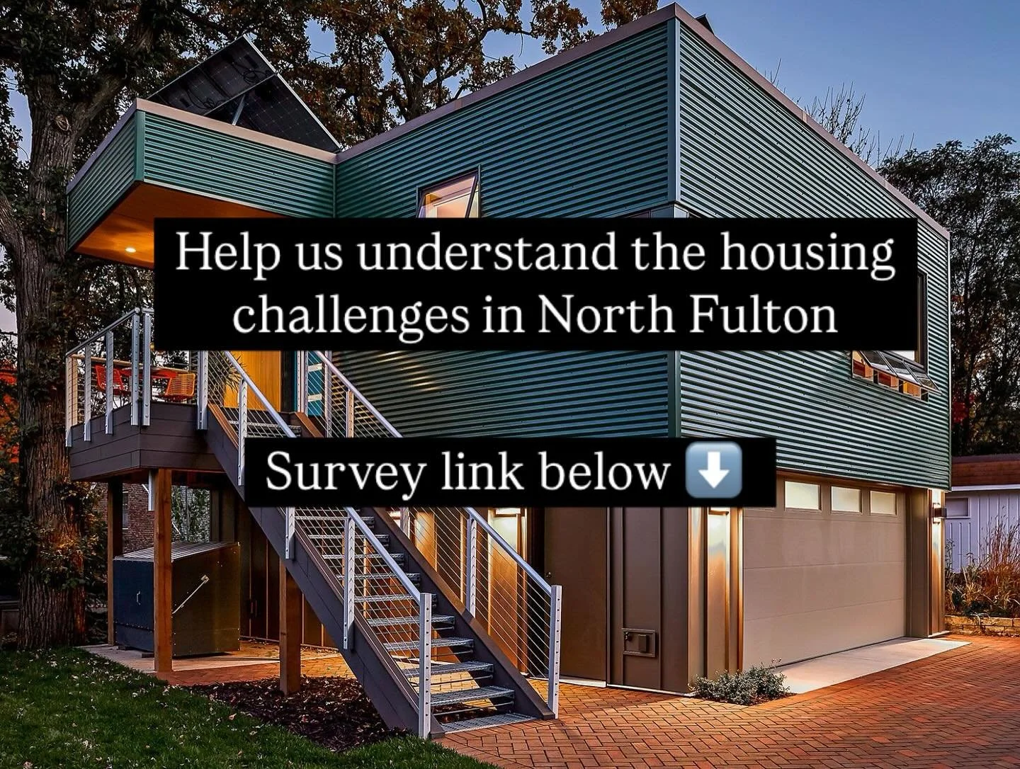 Have you or someone you know struggled to find housing in North Fulton? Your voice matters in helping us understand what needs to change.

https://docs.google.com/forms/d/e/1FAIpQLSc3Udt1qkooQIh17IZnSMt4f_oW9hKXoEDqrrGqXGs-uKyvxA/viewform?pli=1