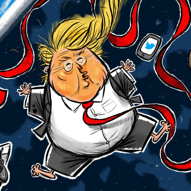 Trump in SPAAAAAAAAAAAAAAAACE!