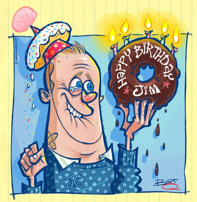 A Special Birthday Doodle - Complete With Extra Donut Holes!