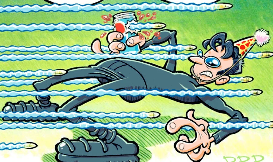 The Matrix Bullet Time Limbo | A Starlog Archive Cartoon
