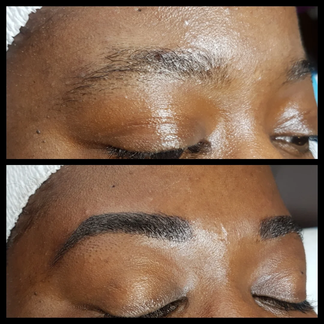 Session 1 of 2 Microblading Before/After