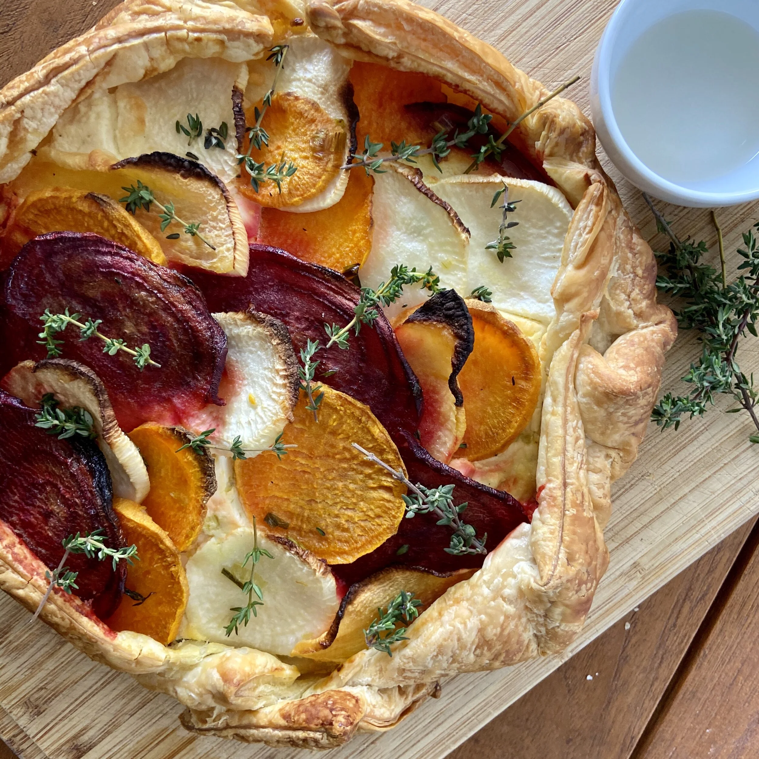 Root Veggie &amp; Goats Cheese Tart