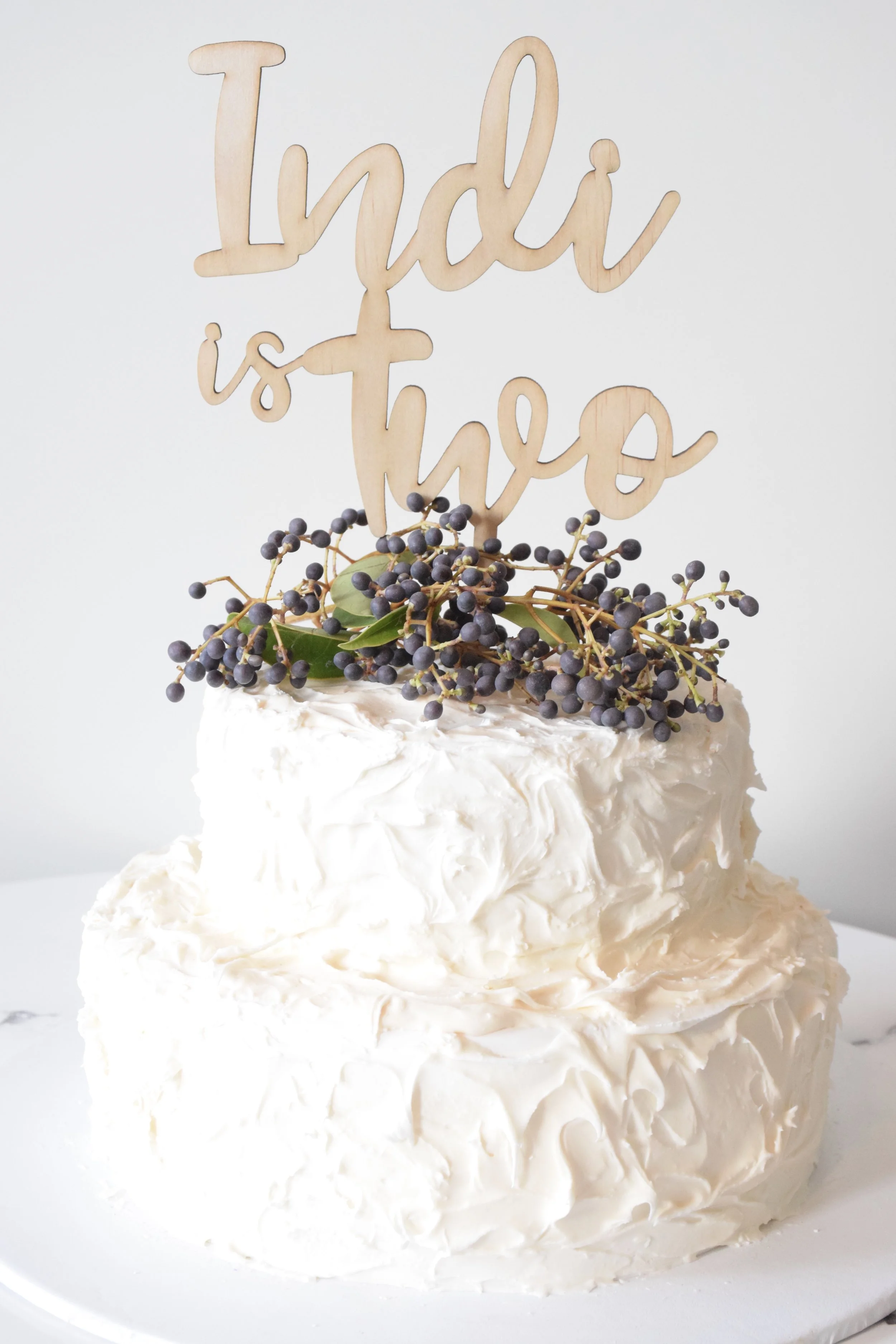 Birthday name and age cake topper