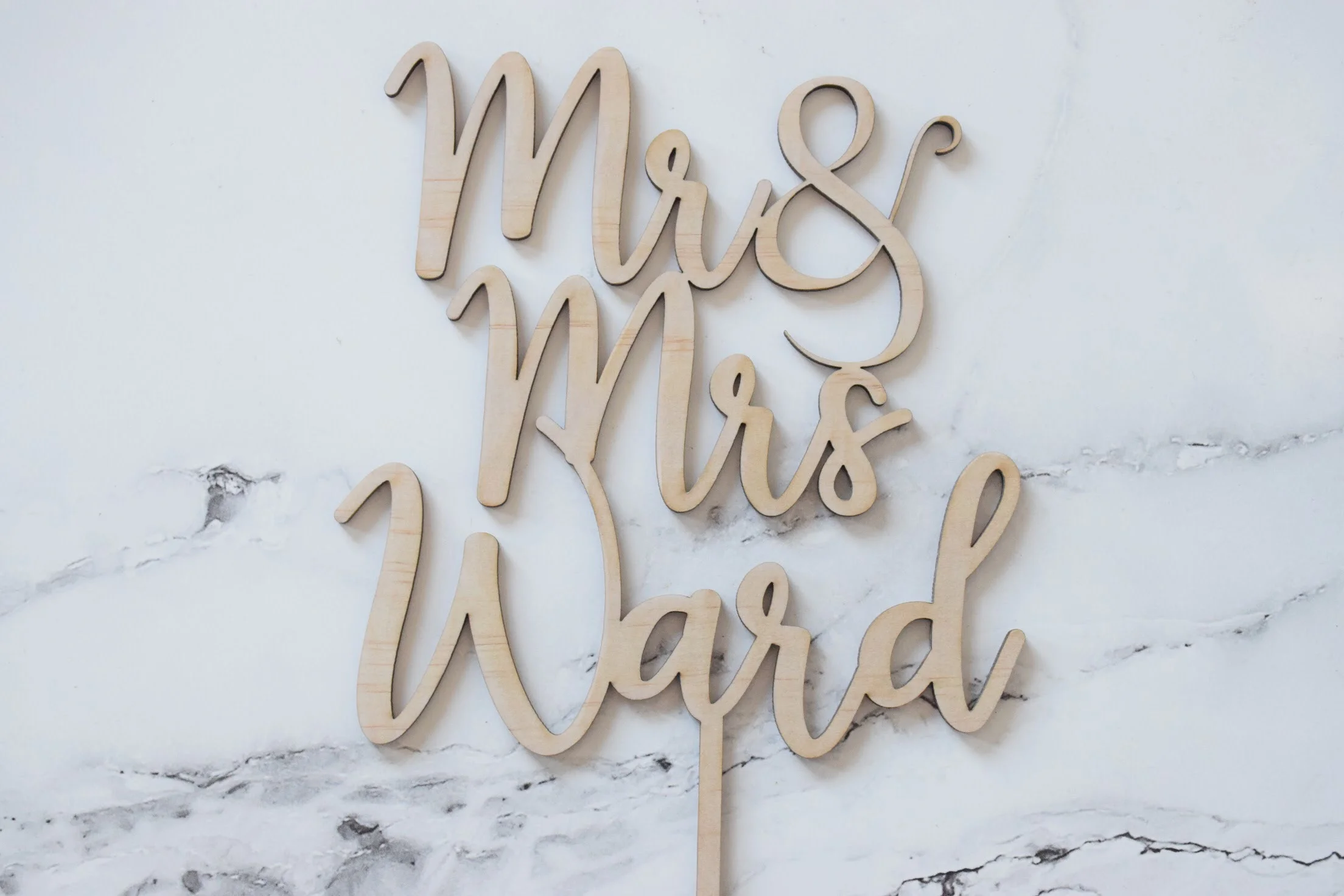 Mr and Mrs cake topper 2