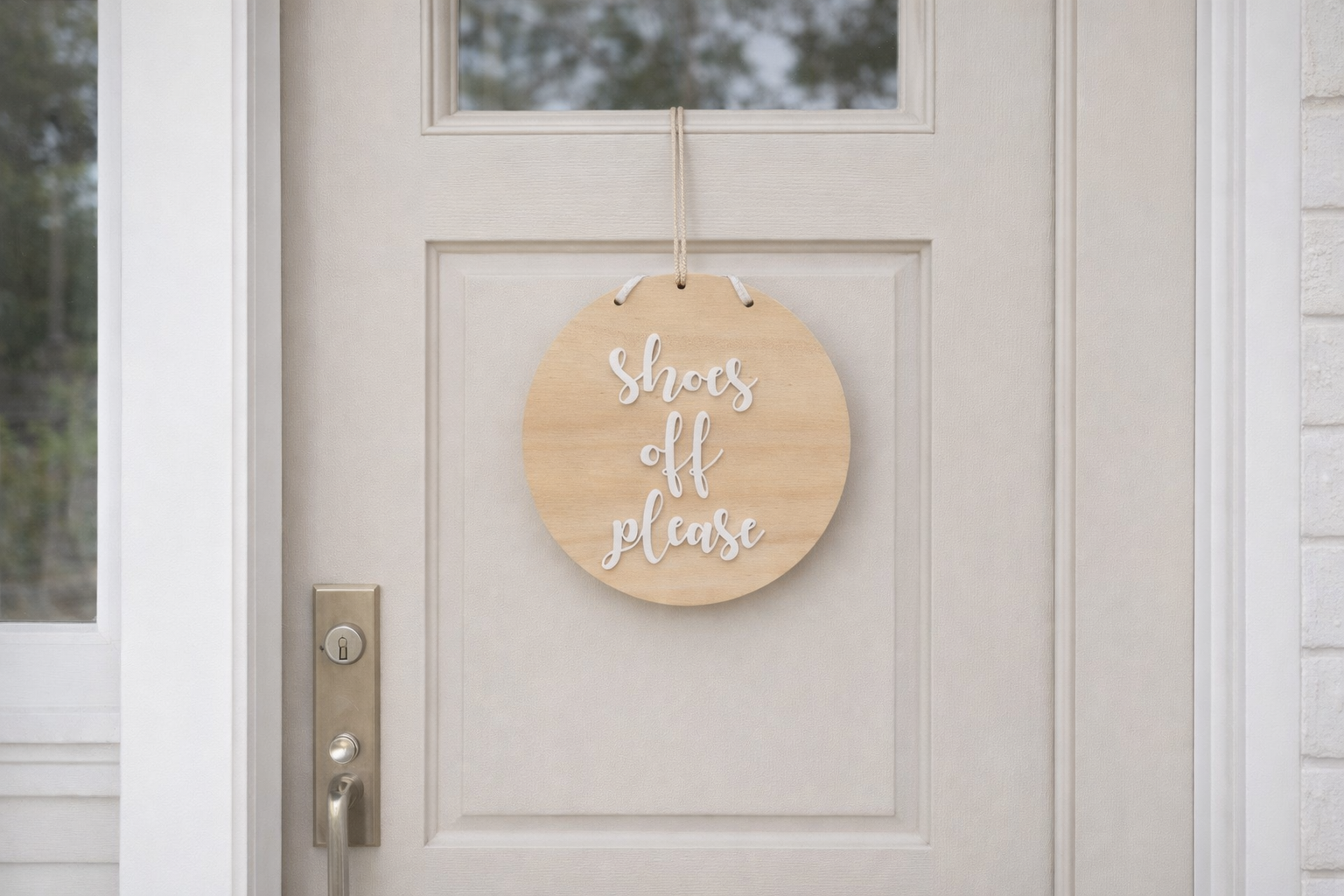 shoes off please sign