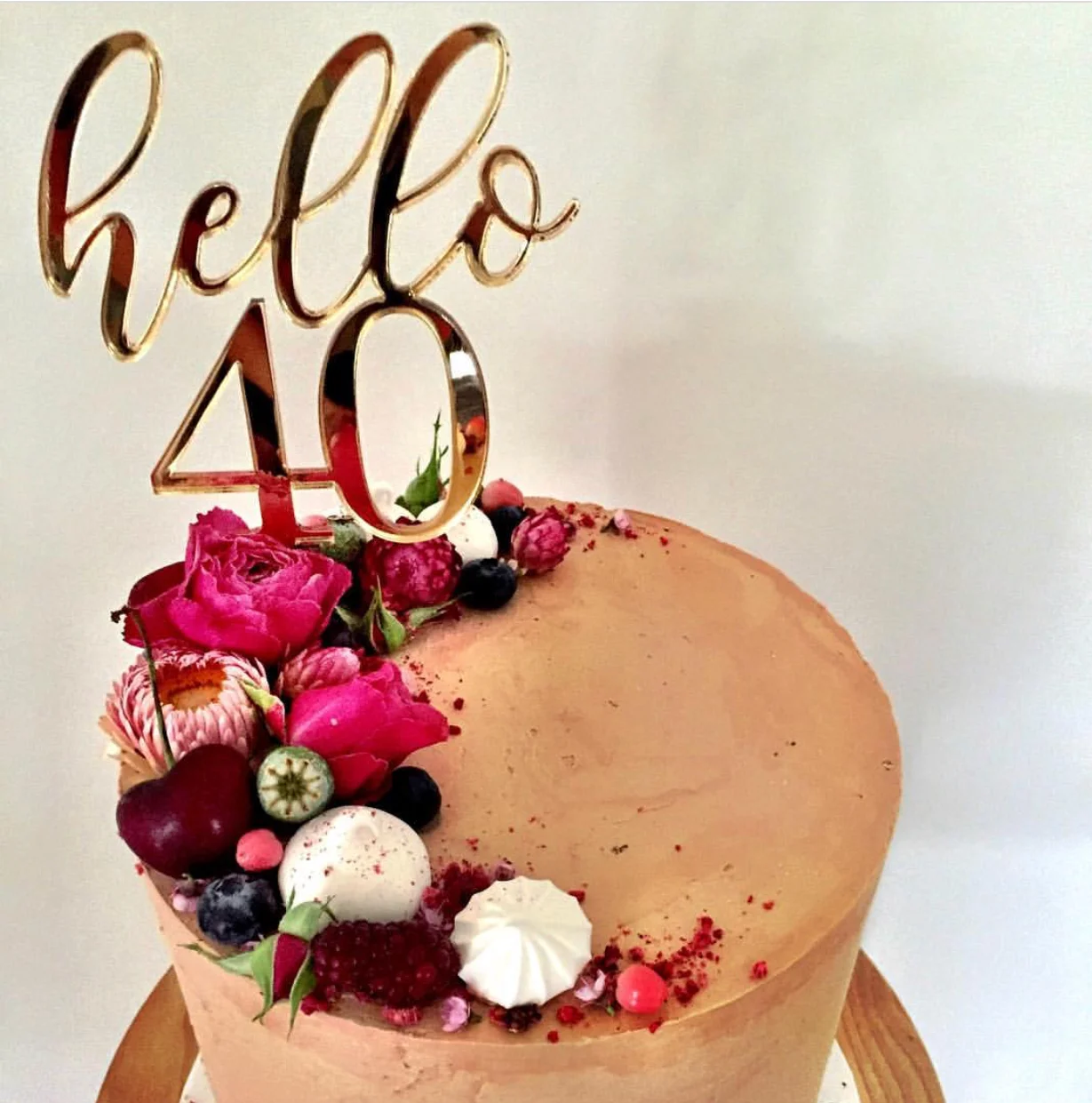 hello 40 cake topper