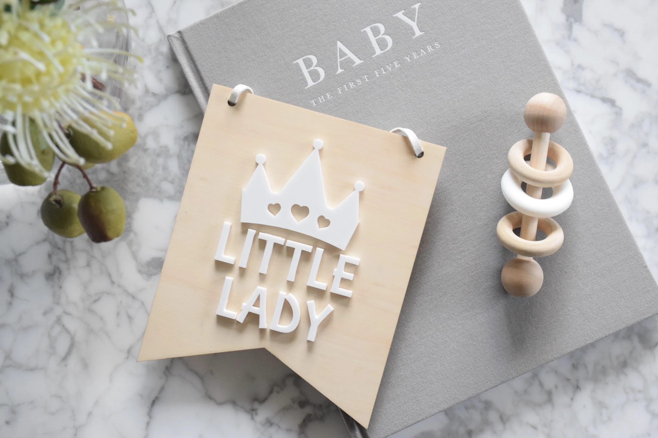 Little lady and little man banner