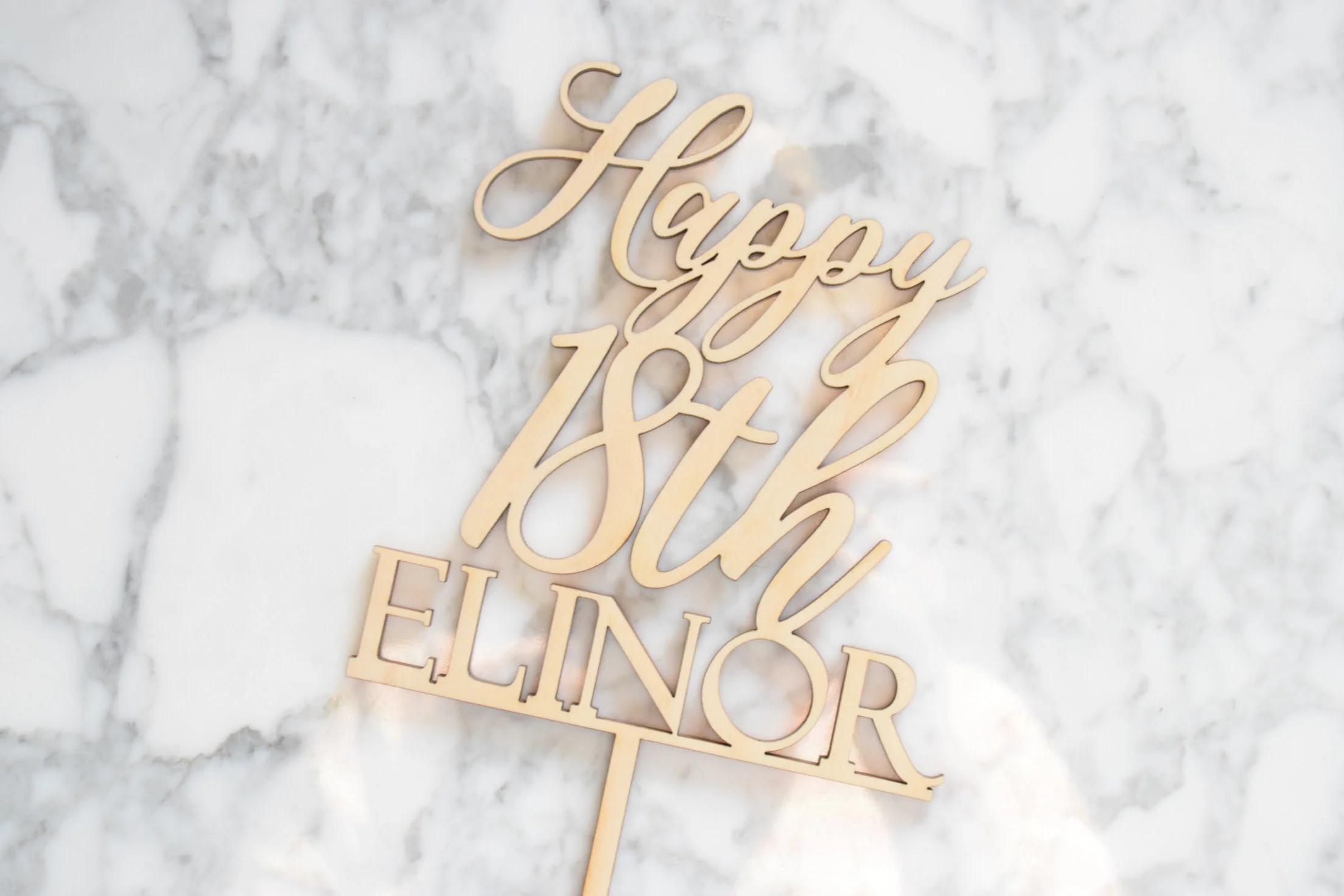 birthday topper script and bold