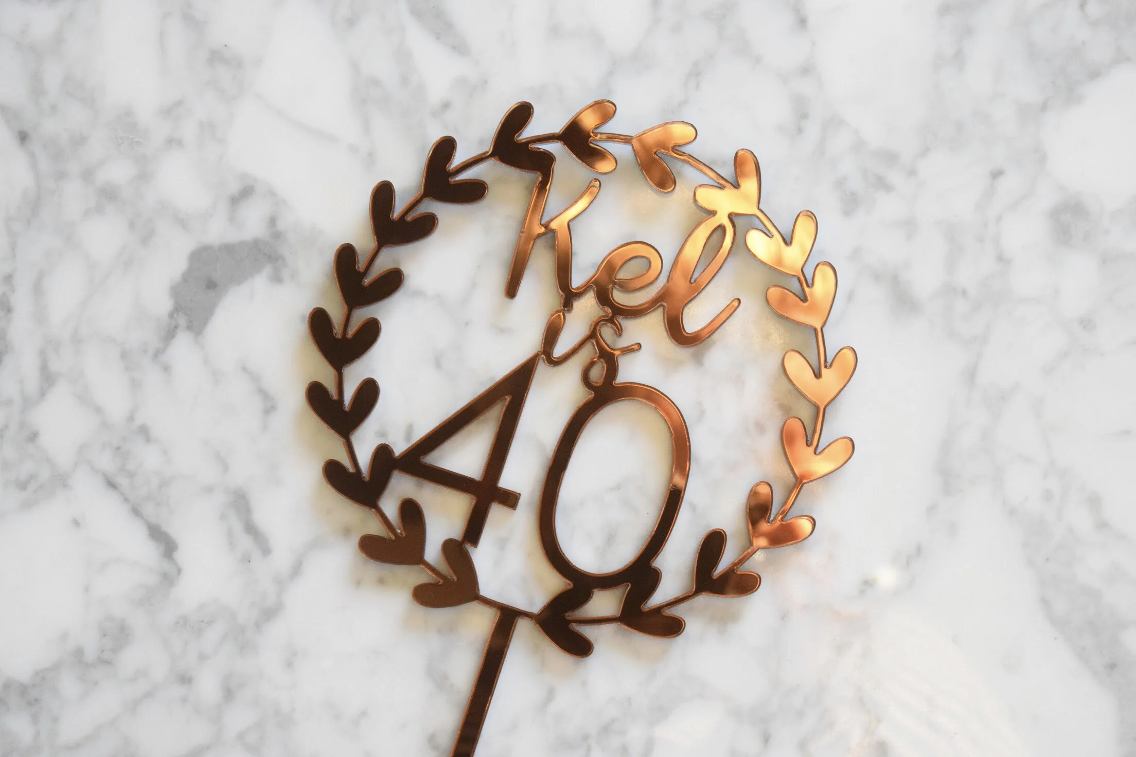 wreath topper with name and age