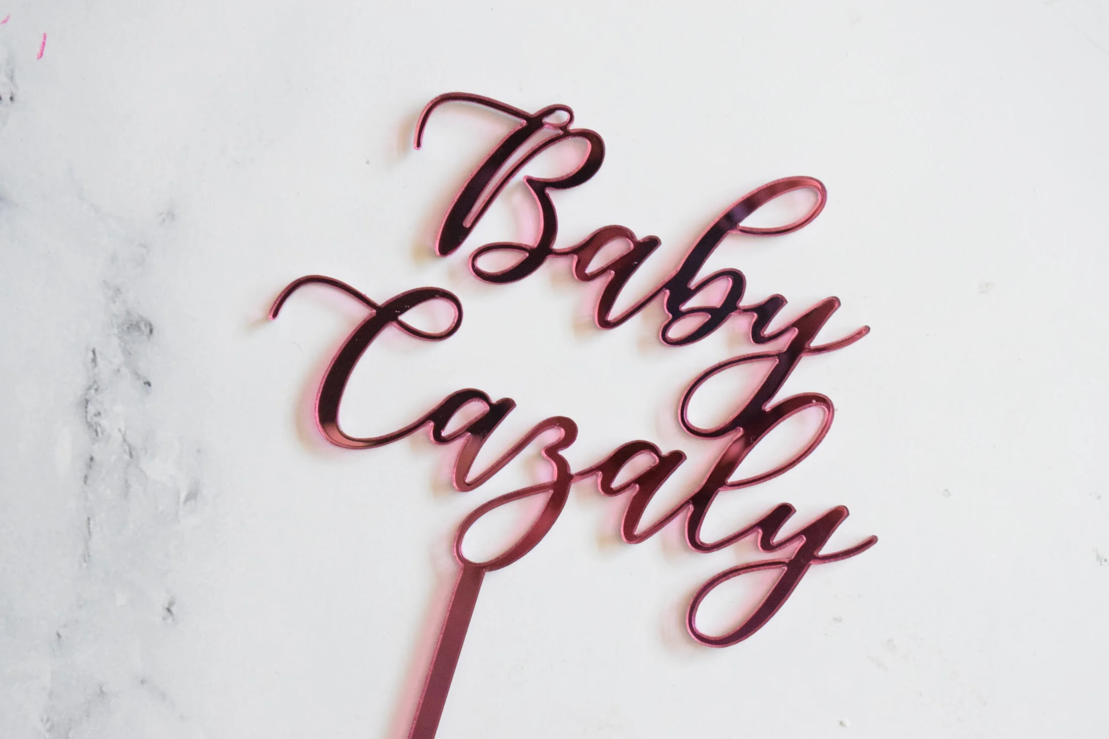 baby and name cake topper