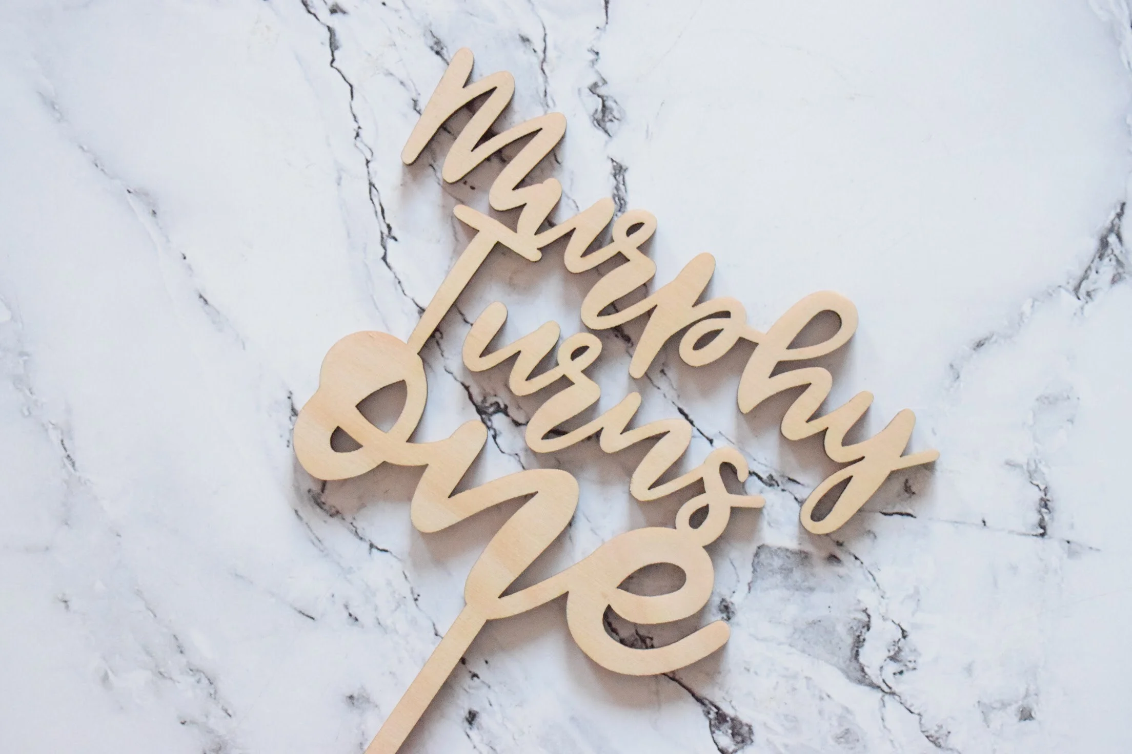 "name" turns "age" cake topper