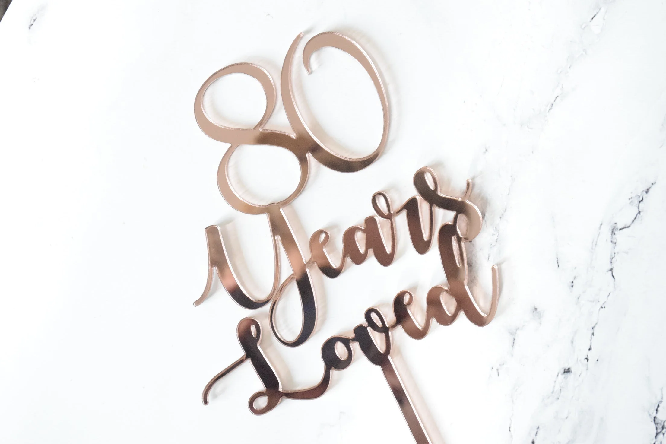 years loved cake topper